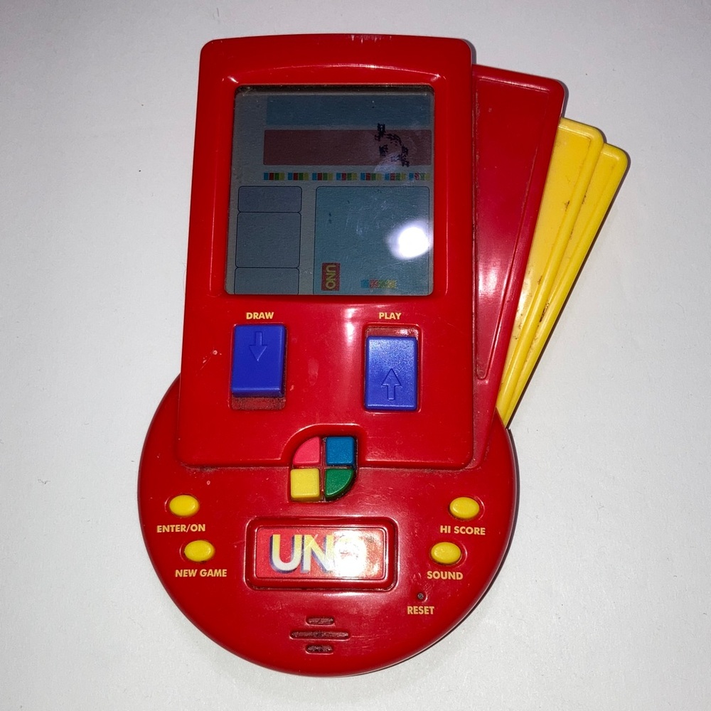 1999 Mattel Uno Portable Handheld LCD Game
